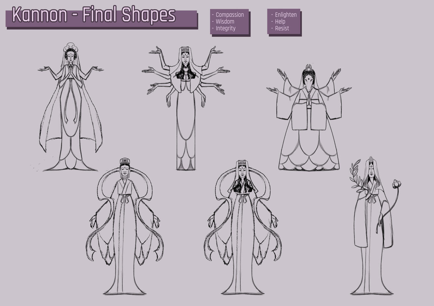 I selected some bodies and faces and did some exploration for the final silhouette andf costume.