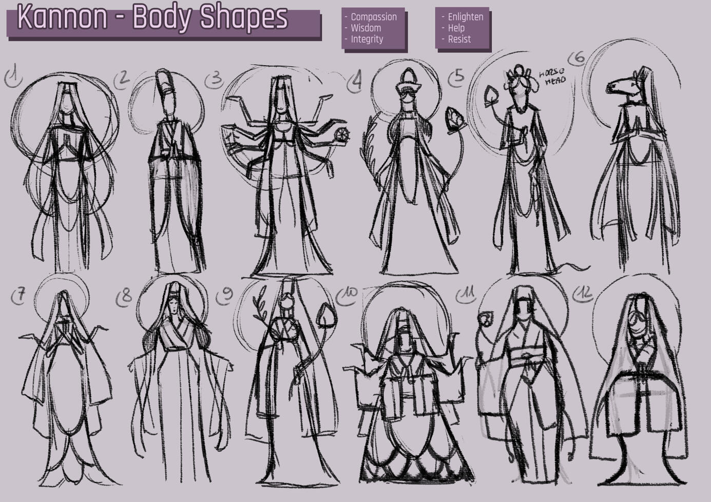 A first exploration for the silhouette.